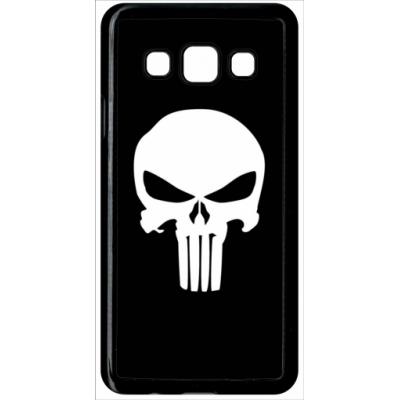 Coque samsung galaxy a3 tête de mort sur fond noir