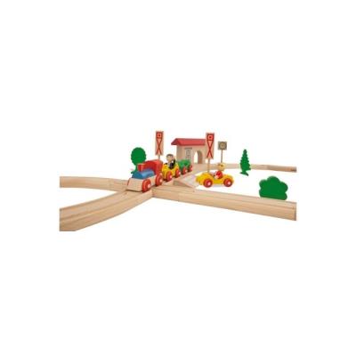 Circuit train en bois 35pcs Eichhorn