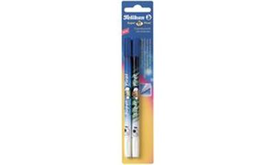 PELIKAN - Effaceur à encre Super Pirat, large, carte blister pointe ogive, deux pointes - éffacer & corriger éfface encre bleu royal,pointe de correction pour rée