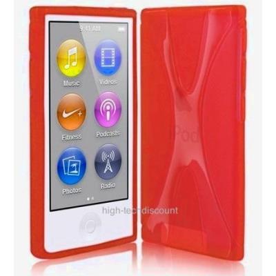 Housse etui coque pochette silicone gel fine pour Apple iPod Nano 8eme generation  - ROUGE