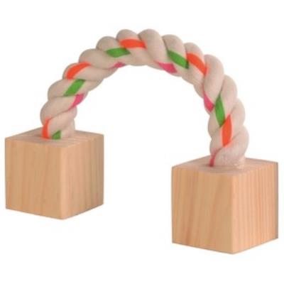 Jouet Corde Avec Blocs Bois Pour Rongeurs, 20 Cm - Mon Animalerie
