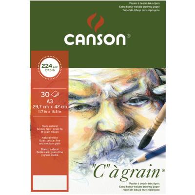 Bloc de papier C à Grain A3 - 224 g/m² - 30 feuilles