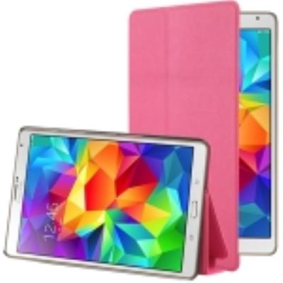 Galaxy Tab S 8.4 : Coque Housse de Protection Cuir (PU) Magenta « Texturé »