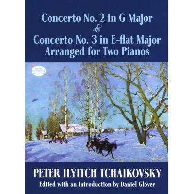 Partitions classique DOVER TCHAIKOVSKY - CONCERTO NO.2 IN G AND CONCERTO NO.3 IN E FLAT - PIANO DUET Piano