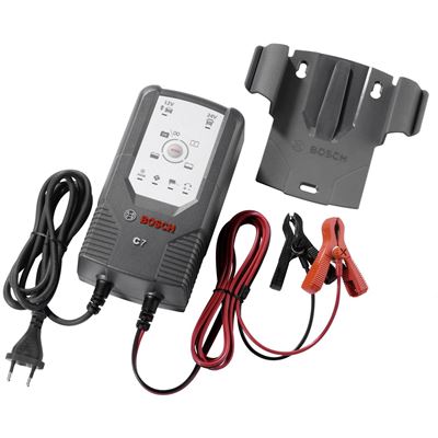 Bosch 0189999070 Microprocesseur-chargeur de batterie C7, compatible avec batteries 12 V et 24 V, fonction de maintien de la charge