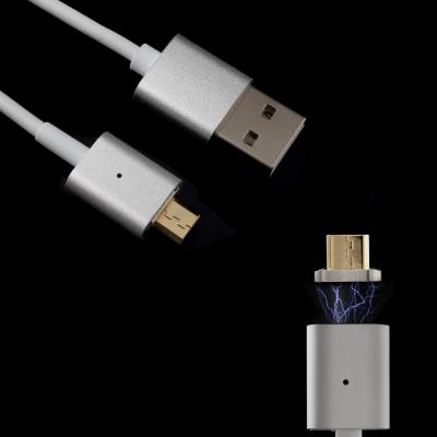 Câble Micro USB - Argent 1m magnétique