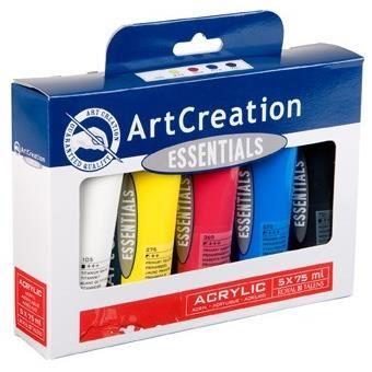 ARTCREATION ESSENTIAL Acrylique 75 ml 5 tubes - 1