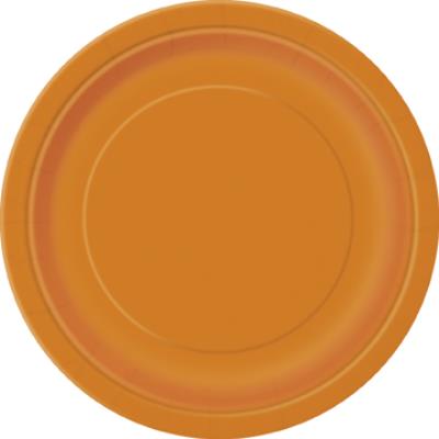 8 assiettes orange Taille Unique