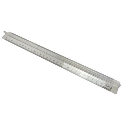 Regle 30cm double marquage transparente