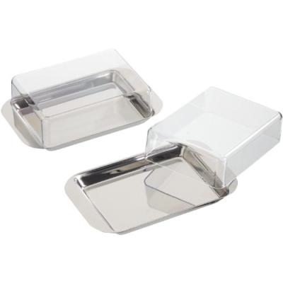 CHG 9559F-05 LOT DE 2 BEURRIERS POUR FRIGIDAIRE, AVEC COUVERCLE, 15 X 9,5 CM