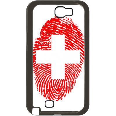 Coque samsung note 2 empreinte digitale drapeau suisse switzerland