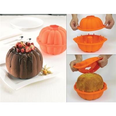 Moule silicone, 3 dimensions, orange