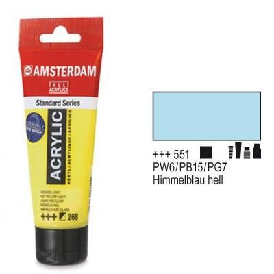 Amsterdam acrylique couleur 120ml tube bleu ciel clair talens 21164551