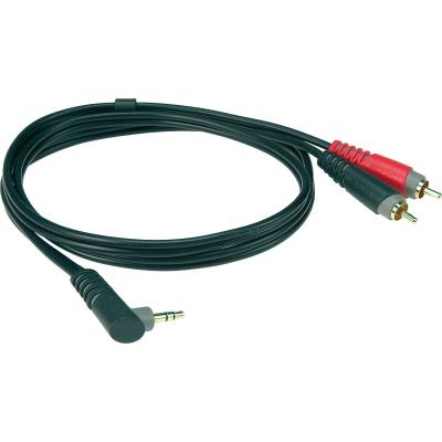 Accessoires guitares KLOTZ AY7A0200 ENREGISTREMENT MOBILE OUT CÂBLE Y NOIR 2 M Cables adaptateur