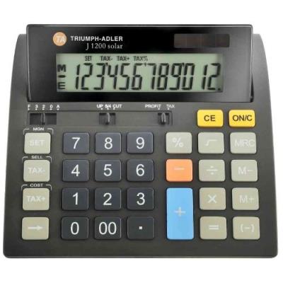 Triumph adler calculatrice de bureau j-1200 solar écran large