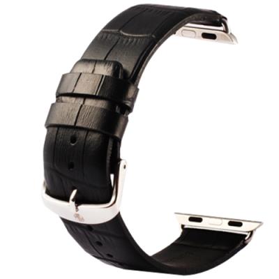 Apple Watch 42mm Coque Housse Cuir PU Noir Crocodile Kakapi avec Support