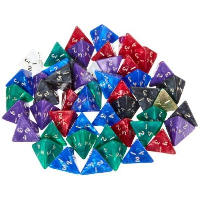 4-SIDED, PEARL, DICE, 50ER BAG