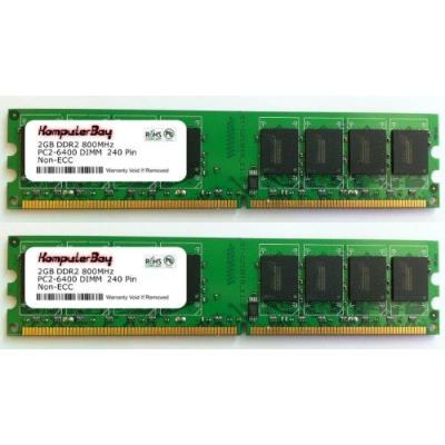 Komputerbay Kb_4Gbam2_2X2Gb800_185 Lot De 2 Barrettes De Mémoire 240 Broches Am2 800Mhz Pc2 6400/Pc2 6300 Ddr2 Dimm 4 Go (2 X 2 Go)