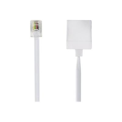 Bandridge telefoonkabel - 8 m - wit