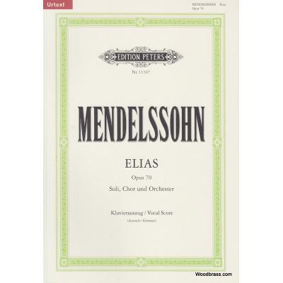Partitions classique EDITION PETERS MENDELSSOHN BARTHOLDY F. - ELIAS - CHANT-PIANO (PAR 10 MINIMUM) Choeur et ensemble vocal