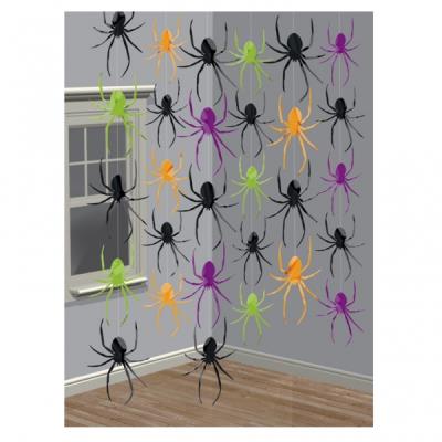 Décorations à suspendre Araignées (x6) - Halloween