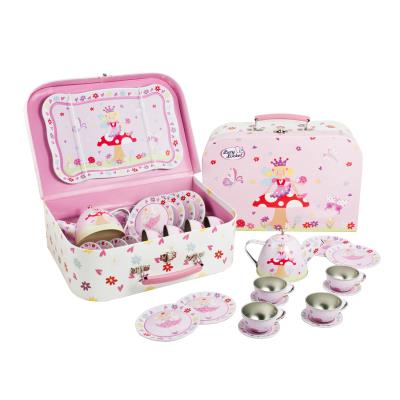 Dinette métal en valisette de Fée magique - 14 pièces service de thé pour enfants - Lucy Locket