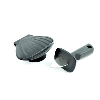 Cécoa - Shelly - Ouvre Coquillage + Couteau Silicone Avec Garde - Noir