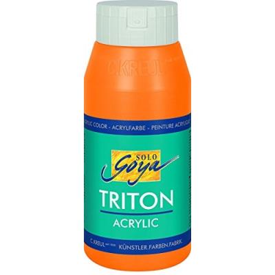 Triton 17064 - peinture acrylique - 750ml -orange fluorescent solo goya 17062