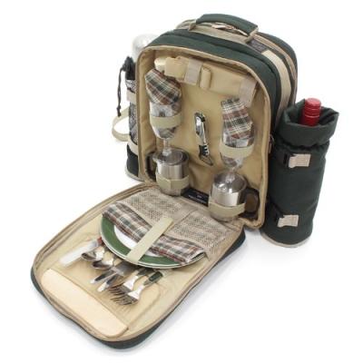 GREENFIELD COLLECTION (I-FULFILMENT) BPSD2DGH SUPER DELUXE SAC À DOS DE PIQUE-NIQUE POUR 2 PERSONNES AVEC PORTE-BOUTEILLE DÉTACH