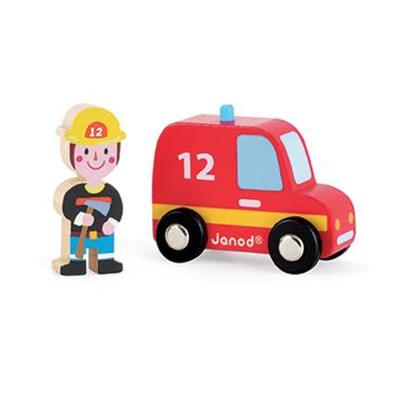 Story : set pompiers - voiture et pompiers janod