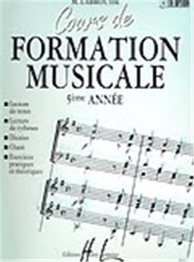 COURS DE FORMATION MUSICALE VOL 5
