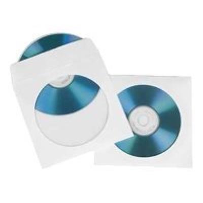 Hama CD/DVD Protective Sleeves - CD/DVD-hoes - wit (pak van 25)