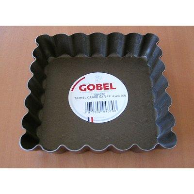 Moule à tartelette carrée cannelée fond fixe 10 cm