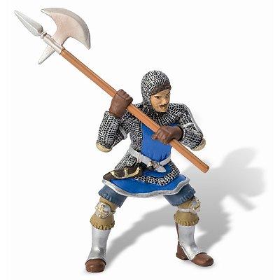 Figurine Chevalier avec hache - Bleu