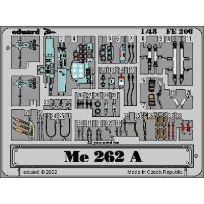 MAQUETTE ME 262 A TAMIYA 1/48 EDUARD FE206