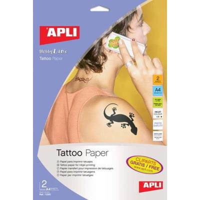 Papier pour tatouage et transfert (jet d'encre) x 2 - APLI AGIPA