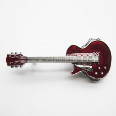 boucle de ceinture guitare rouge guitariste rock roll homme