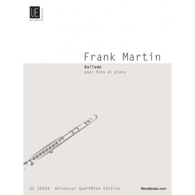 Partitions classique UNIVERSAL EDITION MARTIN F. - BALLADE - FLUTE ET PIANO Flûte traversière