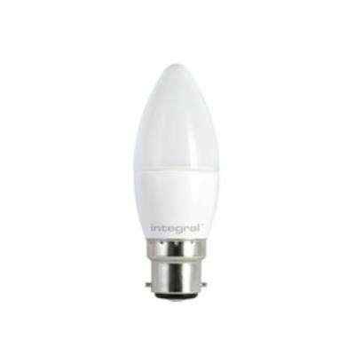 Integral led ampoule flamme b22 540lm 6w équivalent a 40w 5000k opale