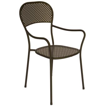 Chaise De Jardin En Fer Forgé Coloris Gris Anthracite Dim