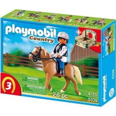 Playmobil - 5109 - jeu de construction - cheval haflinger et écuyère