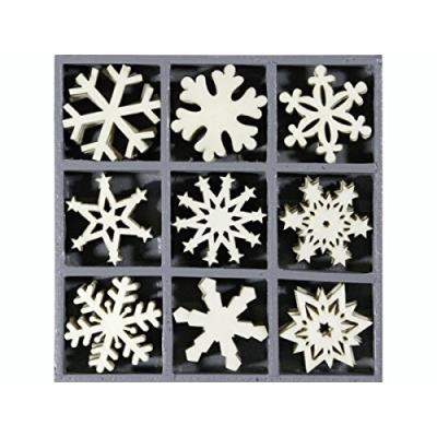 Cart-us boîte en bois avec décorations de noël en cristal naturel 10,5 x 10,5 cm cart us 18521105