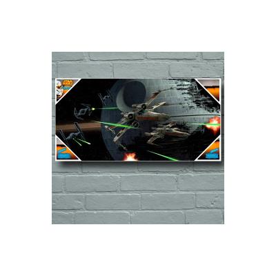 Poster En Verre Star Wars Tie Fighter Versus X-Wing 50x25cm