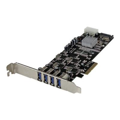 StarTech.com 4-poorts PCI Express (PCIe) SuperSpeed USB 3.0 kaartadapter - 4 speciale 5 Gbps kanalen - UASP - SATA/LP4-voeding - USB-adapter