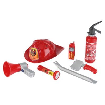 Klein - 8967 - jeu d'imitation - set de pompier avec casque américain, 7 pièces