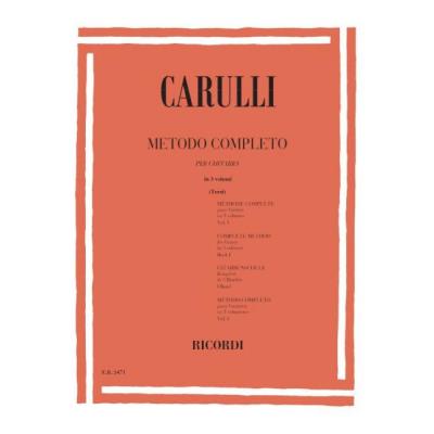 Méthodes et pédagogie RICORDI CARULLI F. - METODO COMPLETO PER CHITARRA VOL. I - GUITARE Guitare acoustique