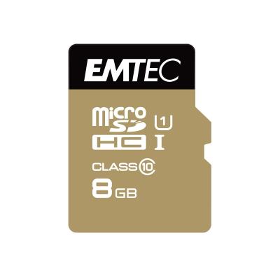 Microsdhc 8gb emtec +adapter cl10 gold+ uhs-i 85mb s blister ecmsdm8ghc10gp