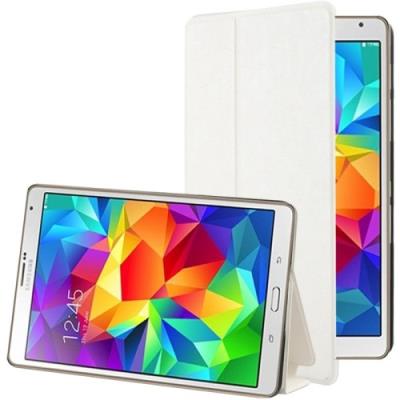 Galaxy Tab S 8.4 : Coque Housse de Protection Cuir (PU) Blanc « Texturé »