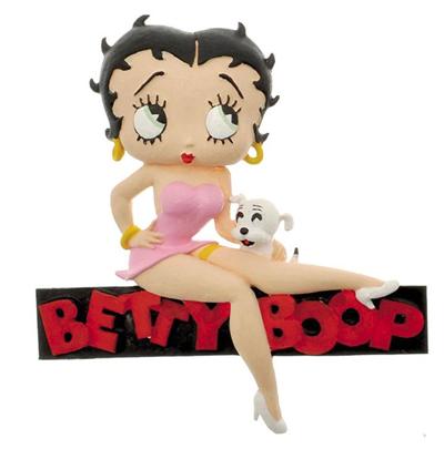 Plastoy - Magnet - Betty Boop assise sur son logo