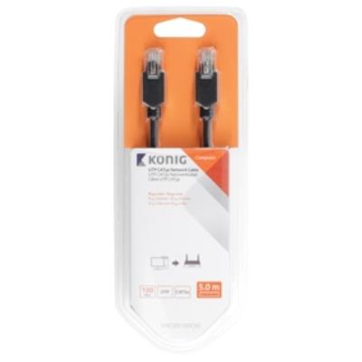 Câble réseau utp cat5e, rj45 mâle vers mâle, 5m, gris könig